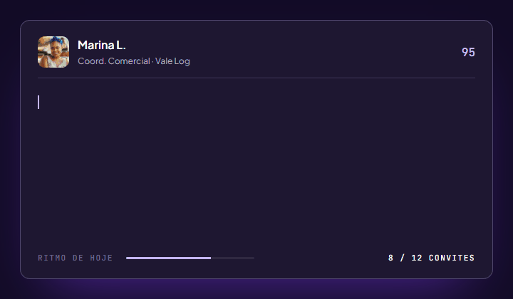 Um convite sendo escrito para uma pessoa específica
