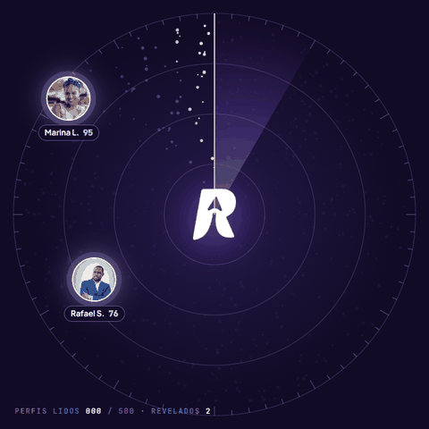 O Radar varrendo perfis e revelando quem vale o convite
